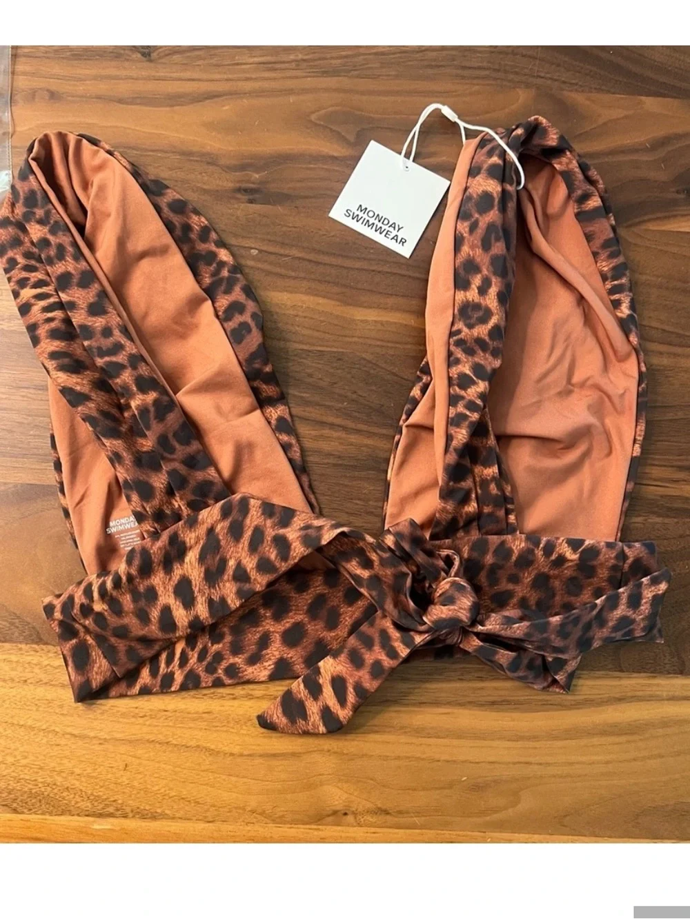 Monday Swimwear Aruba Leopard Print Bikini Top